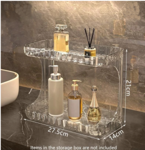 HW099- Bathroom Storage Rack Toilet 2Layer Cosmetics Storage Box Washstand Organizer Desktop Skincare Storage Rack Display Stand