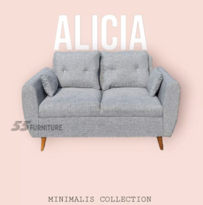 SOFA MINIMALIS 2 DUDUKAN ALICIA / SOFA 2 SEATER