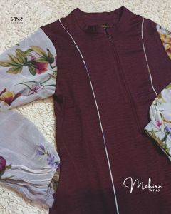 Baju Gamis Lebaran Wanita Terbaru Silk Mewah Kekinian Dress Muslimah Polos Kombinasi Motif Shimmer Mahira Series by ZNR Muslimah