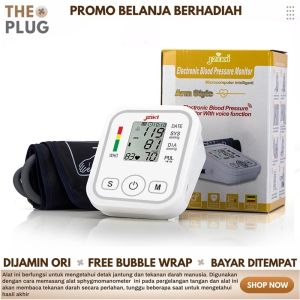 Tensimeter Digital Alat Pengukur Tekanan Darah Lengan Atas Alat Cek darah Tensi Darah Electronic Sphygmomanometer with Voice Original