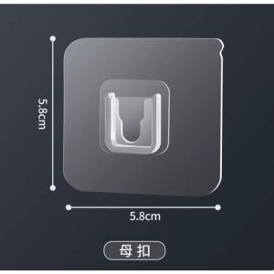 1 Set  Double Sided Adhesive Wall Hooks Transparent Adhesive Stainless Steel Wall Hook Heavy Duty Strong Sticky Cangkuk Dinding 多功能挂钩 子母挂钩 母子扣