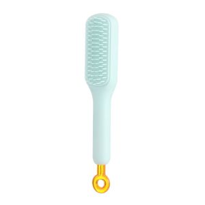 OKKFINE Self Cleaning Self Cleaning Hair Comb ABS Anti-static Magic Retractable Comb Gift Smoothing Massage Hair Brush