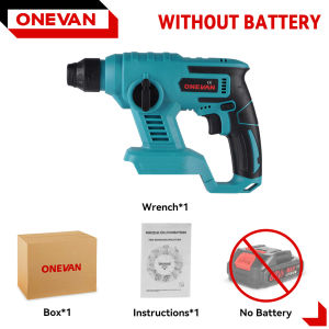 ONEVAN 1000W 3600RPM Electric Hammer Rechargeable Cordless Handheld Multifunctional Electric Impact Drill For Makita 18V Battery