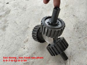 BỘ LÔ LẮP MÁY ÉP CÁM VIÊ S160 CHẠY DÂY COROA VÀ TRỤC LIỀN