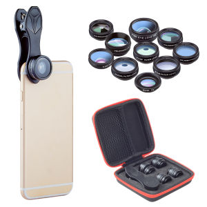APEXEL 11 in 1 Phone Camera Lens Kit Fisheye Wide Angle Macro Lens CPL ND Filter Kaleidoscope and Telescope Lens for Smartphone2026