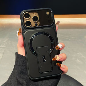 Invisible Stand Phone Case for iPhone 18 Pro Max 17 16 15 14 13 12 11 5G Shell Magnetic Creative Clear Bracket Lens Filter Bracket Camera Protection Cover