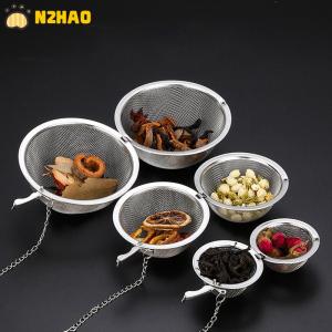 【N2HAO】 Stainless Tea Infuser Sphere Locking Spice Tea Ball Strainer MeshTea Filter Tool