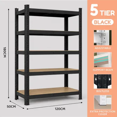 Adjustable Metal Boltless Storage Rack Heavy Duty Home Kitchen Warehouse Store Rak Besi Serbaguna Bertingkat 铁架 置物架