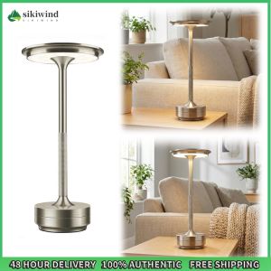 Sikiwind Wireless Reading Lamp Dimmable Portable LED Desk Lamp with 3 Color Modes for Indoor Outdoor Restaurant Living Room Bedroom