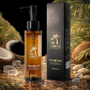 Dầu Dừa Massage Body Ecobox 100ml | Coconut Oil Dưỡng Ẩm Mềm Mịn Da Chăm Sóc Tóc Khô Xơ Spa Tại Nhà