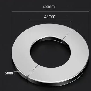 2pcs Stainless Steel Wall Split Flange Wall-mounted Water Pipe Decorative Cover for 27/34/42mm Diameter Pipe