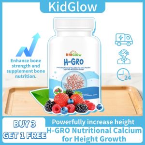 AGENCY丨BUY 3 FREE 1丨KidGlow H-GRO Nutritional Calcium - Boost Height Growth Chewable Tablets