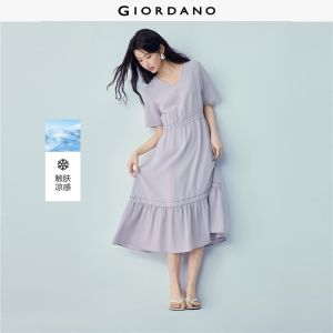 GIORDANO Women Dress Non-Elastic Dress Woven Fabric Dress Stylish Item No. 05466309 High Quality Comfortable Daily Wear