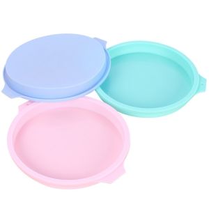 NOBLELYN 4/6/8inch Round Cake Mould Silicone Reusable Silicone Cake Pan NonStick Surface Bakeware Mold Cake Baking