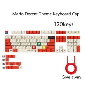 Mario keycap 122 PBT ปุ่มกดแป้นพิมพ์ ธีมมาริโอ้ DIY สําหรับแป้นพิมพ์เชิงกล Cherry profile ส่งจากไทย