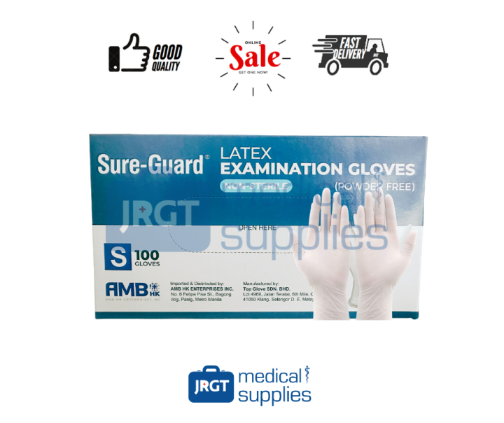 SureGuard PowderFree Latex Disposable Examination/Surgical Gloves