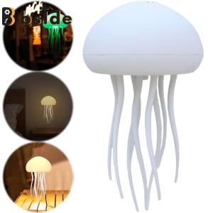 [Bside Tool Store] Decorative Night Light with 3D Jellyfish Shape Indoor Lighting for Bedroom USB Charging Atmosphere Light