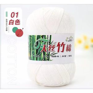 【Barley】50gpc Bamboo Yarn Soft Cold Summer Natural Bamboo Baby Knitting Yarn For Crochet And Hand Knitting Sweater Hat