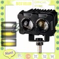 Powerful Mini LED Motorcycle Driving Light – 40W, Waterproof, Dual Color, Compact Design for Off-Road Adventures. 