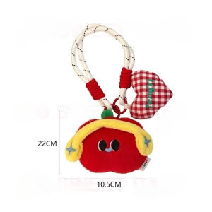 Plush Doll Pendant Cute Lanyard Key Chain Bag Stuffed Animal Fluffy Decorations Kids Birthday Gift Hadiah Hari Jadi