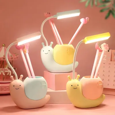 Nordic Snail Desk Lamp USB Charging LED Night Light Childrens Daily Learning Reading Lamps