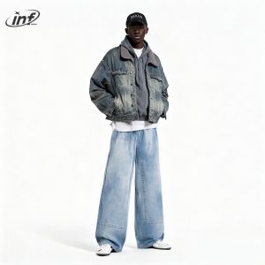 INFLATION brand spray horse chestnut logging pants autumn and winter new products washed retro distressed rivet workwear casual pants for men