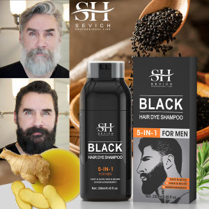 250ml Natural Black Hair Shampoo 5in1 Darkening Hairs Instant Gray To Black Shampoo Repair White Hair Care Black Beard Shampoo2026