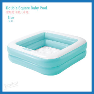 INTEX Double Square Inflatable Baby Kid Paddling Swimming Pool Toy Kolam Renang Angin Mainan Budak Bayi 双层方形充气婴儿水池 57100