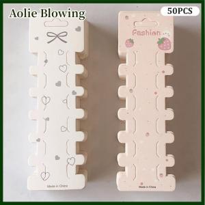 Aolie 50PCS Hairpin Long Paper Card Hairband Display Card For DIY Hair Jewelry Packing Hair Clip Hairband Bracelet Retail Price Tag