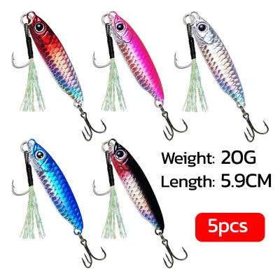 5pcs Set Lure for Fishing 7g/10g/15g/20g Sinking Minnow Fishing Lure Fishing Gear Water Long Throw Lure Hard Bait Minnow