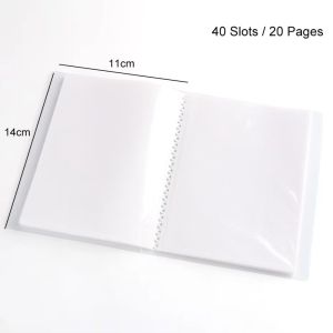 DOOUR Solid Transparent Sticker Storage Book Blank Page Design Large Capacity Nail Art Piece Storage Book 40/80 Slots Nail Tips Exhibition Photo Album Collecting Nail Stickers