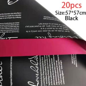 【20pcs】Gift Wrapping Paper High Quality Bouquet Packaging Two-Color English Letter Wrapping Paper Korean Style Wrapping Paper