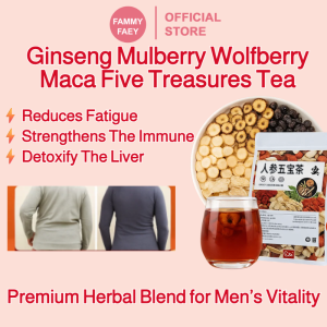 【FAMMY FAEY】Ginseng Mulberry Wolfberry Maca Five Treasures Tea Combination Tea for Men