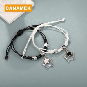 【CANAMEK】 Couple Bracelet Pentagram Couple Card Handmade Versatile Woven Hand Rope Female Gift