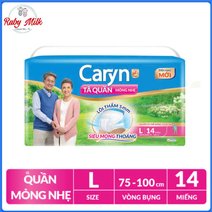 Tã Quần Caryn Size L Gói 14 Miếng Dành Cho Người Già
