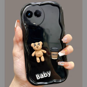 New Casing Realme 11X Realme 11 4G 5G NFC Realme11 Pro + Fashion Doll Coffee Bear Cartoon Phone Case Realme 10T 10 Pro + 5G 4G Lens Protection Soft Cover 2023