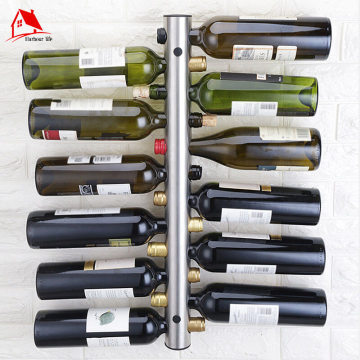 Stainless Steel Wine Rack Wall Mounted Wine Bottle Rack Holder Creative Wine Rack Wine Bottle Shelf Ornaments for Wine Cabinet Decoration Lazada