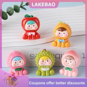 【LAKEBAO】 1 5PCS trái cây chuông Keychain phim hoạt hình Blizzard trái cây nhựa Keychain cho bé trai cô gái Ba lô mặt dây chuyền đồ chơi cho trẻ em