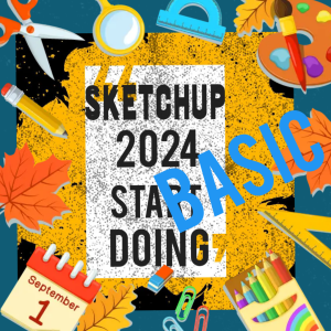 คอร์สเรียน SketchUp 2024  พื้นฐาน 5 บทเรียนเต็ม มีวีดีโอการสอนและบบฝึกหัดให้ทำทุกตอน บรรจุใน แฟลตไดร์ฟ(ไม่ได้ขายโปรแกรม)