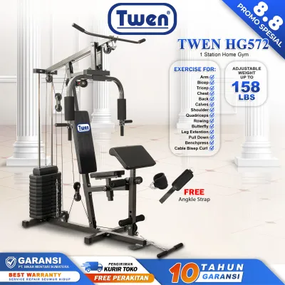Home Gym Twen HG572 Homegym 1 Sisi Alat Olahraga Alat Gym Set Alat Fitnes Leg Press