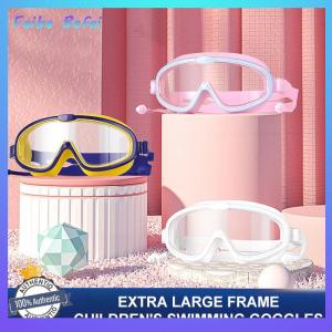 [Feibe Befei] Kids Big Frame Swimming Goggles With Earplugs Childrens Anti-fog Swimming Glasses Boys Girls Pool Beach Eyewear Swim Goggles