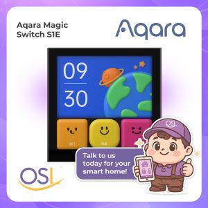 【GLOBAL】AQARA Magic Switch S1E with Touch Panel - Ecosystem Support: Apple HomeKit Google Home Amazon Alexa - 2 Years Warranty