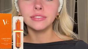 Swarous Vitamin C Makeup Tone Up Cream Vc Five Vitamin C Tone Up Cream Multi-Vc Natural Makeup Creams Fast-Absorbing Creams Natural-Looking Finish For All Skin Types (1 Pcs)