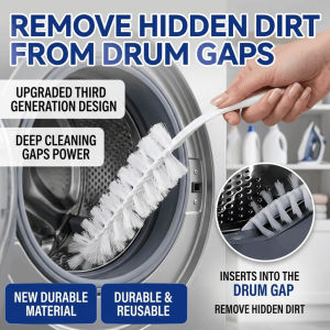 Extended Cleaning Brush For Washing Machine Crevices Lightweight Sturdy Crevice Cleaning Brush Long-Handled Brush