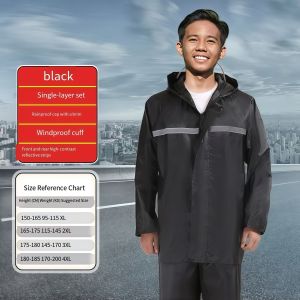 High Reflective Strip Raincoat For Motorcycle Rider Waterproof For Men Heavy Duty Rainsuit With Faceshield Waterproof