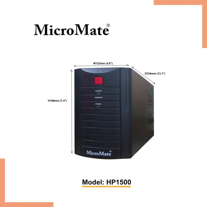 MicroMate%201.5KVA%20HP%20Series%20Line%20Interactive%20Uninterruptible%20Power%20Supply%20(UPS),%20Model:%20HP1500%20-%20Image%202
