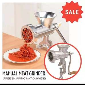 Kitchen Home Cast Iron Manual Meat Grinder Table Hand Mincer/Portable Household Single Function Manual Meat Grinder/Sausage Filling Machine Meat Grinder/Aluminum Alloy Hand Operate Manual Meat Grinder Sausage Beef Mincer Hand Crank Meat Mincer
