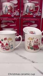 s 330ml Christmas Cof Mug Gift Mugs and Christmas Gift Ceramic Mugs With Spoon