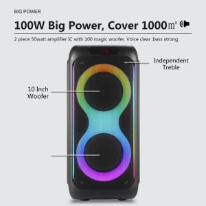 V2S Partybox RX-K1201 Wireless Bluetooth Speaker High Volume High Fidelity Sound Super Bass Subwoofer W/ Free Mic
