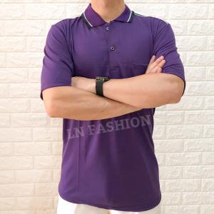 LNFashion Polo Shirt Katun Kombinasi Warna Fit XL (B)